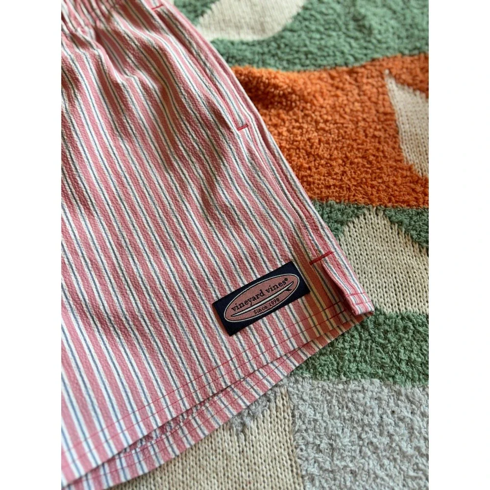 Vineyard‎ Vines Boys Red Blue Striped Swim Trunks Size 6 NWOT